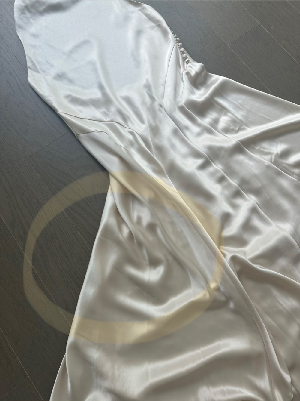 Reformation ROY Satin Wedding Dress Halter Gown Fior Di Latte Ivory With Tags 8 - Picture 6 of 15